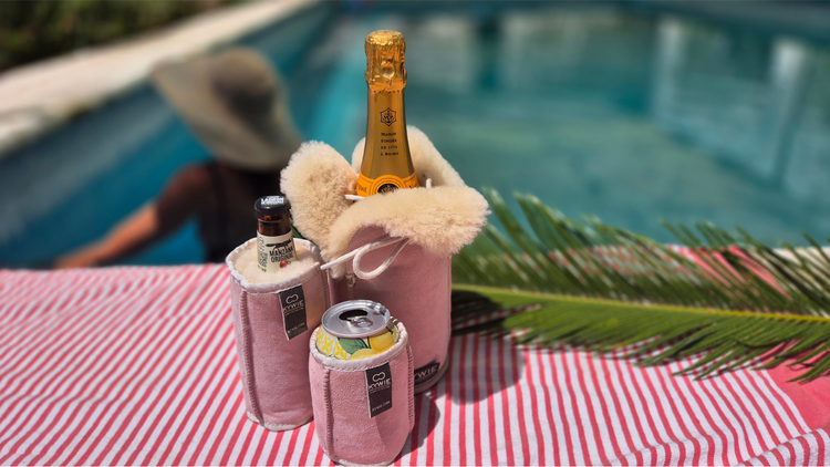 kywie champagne baby pink suede