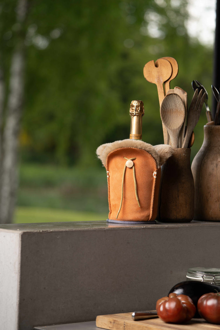 kywie xl champagne orange suede