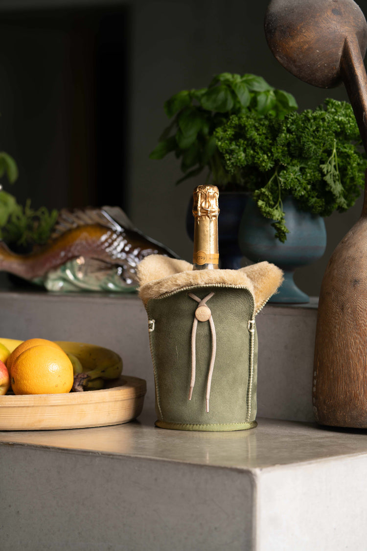 kywie xl champagne olive suede