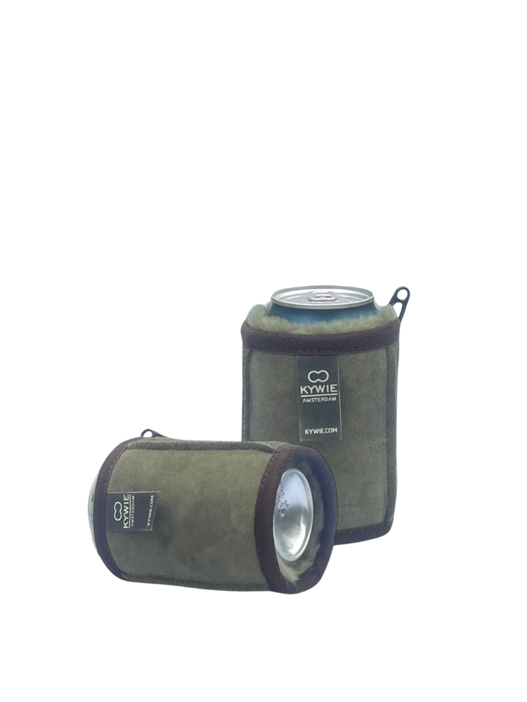 kywie Koozie Khaki Suede