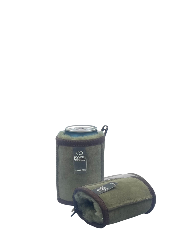 kywie Koozie Khaki Suede