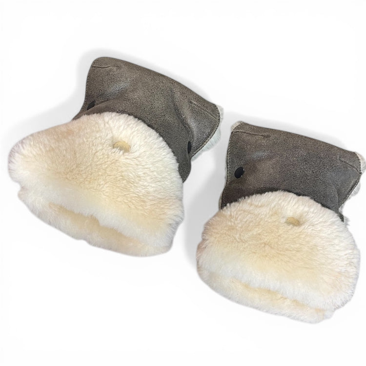 kywie buggy bike mittens brown leather