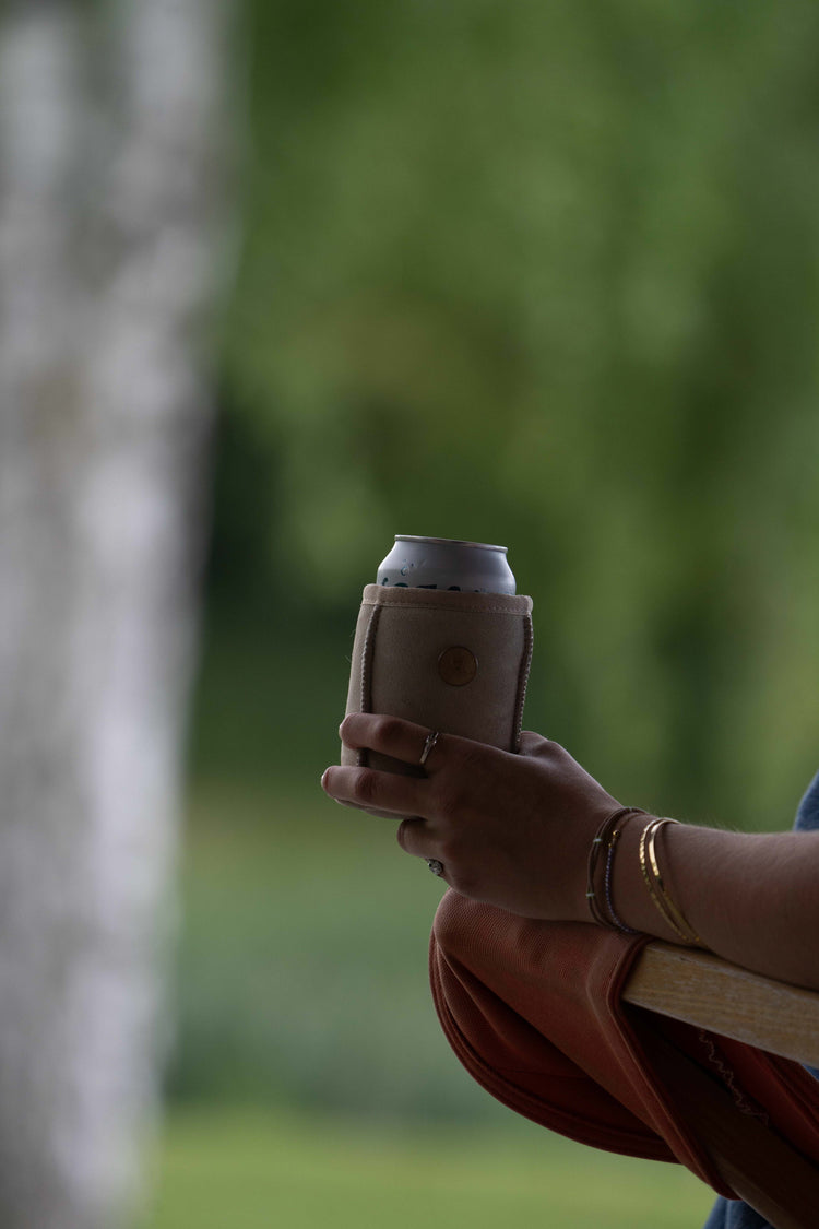 kywie Koozie Beige Suede
