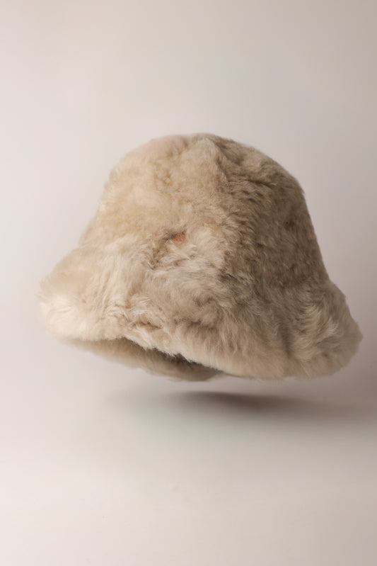 kywie bucket hat stone fluffy