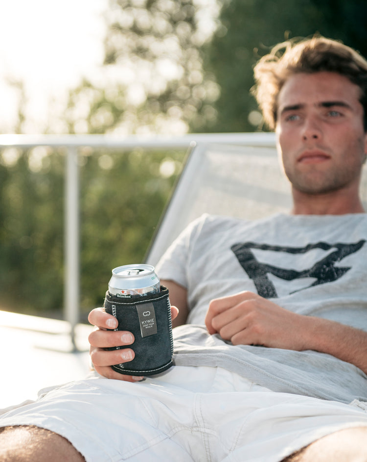 kywie Koozie Black Suede