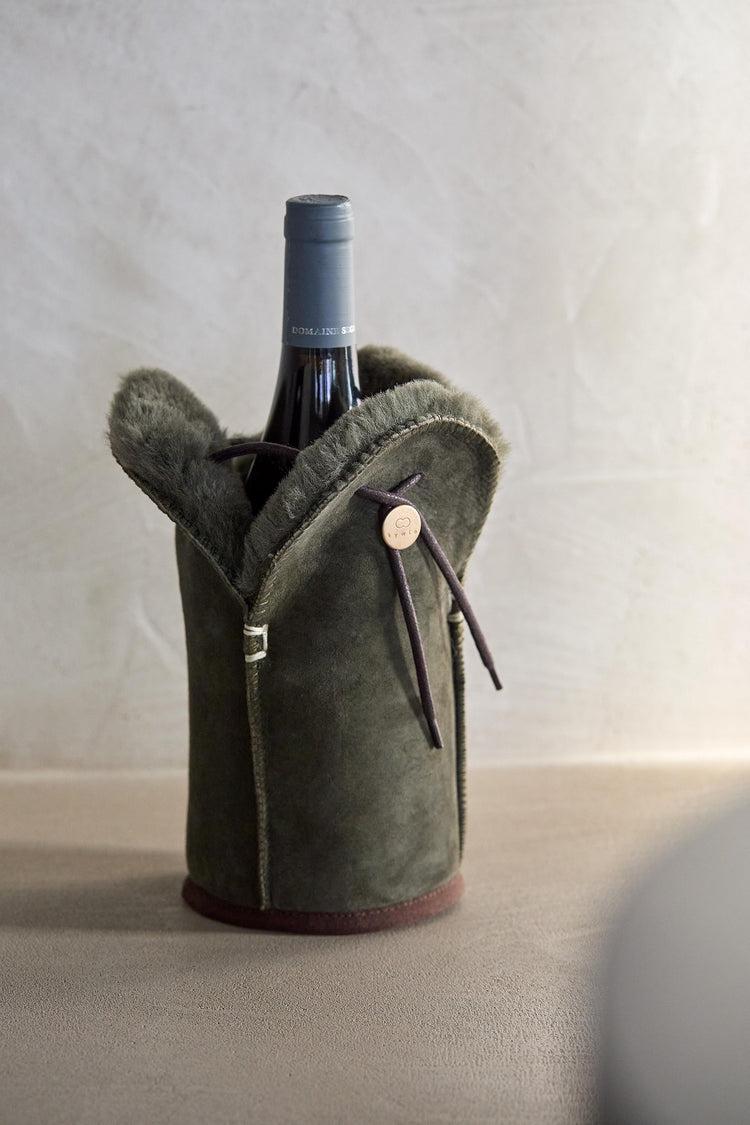 kywie champagne khaki-olive suede
