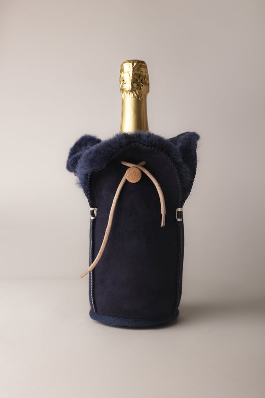 kywie champagne navy suede