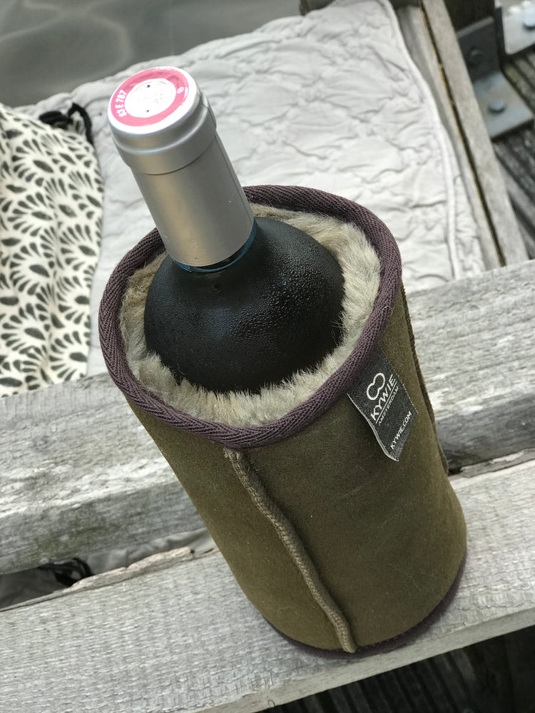 kywie wine khaki suede