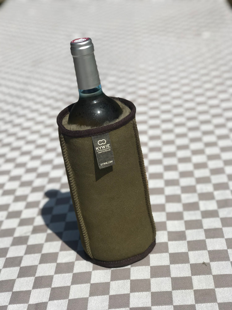 kywie wine khaki suede