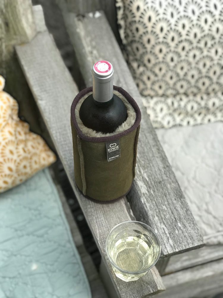 kywie wine khaki suede