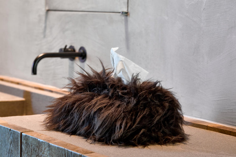 kywie tissue box cover choco fluffy