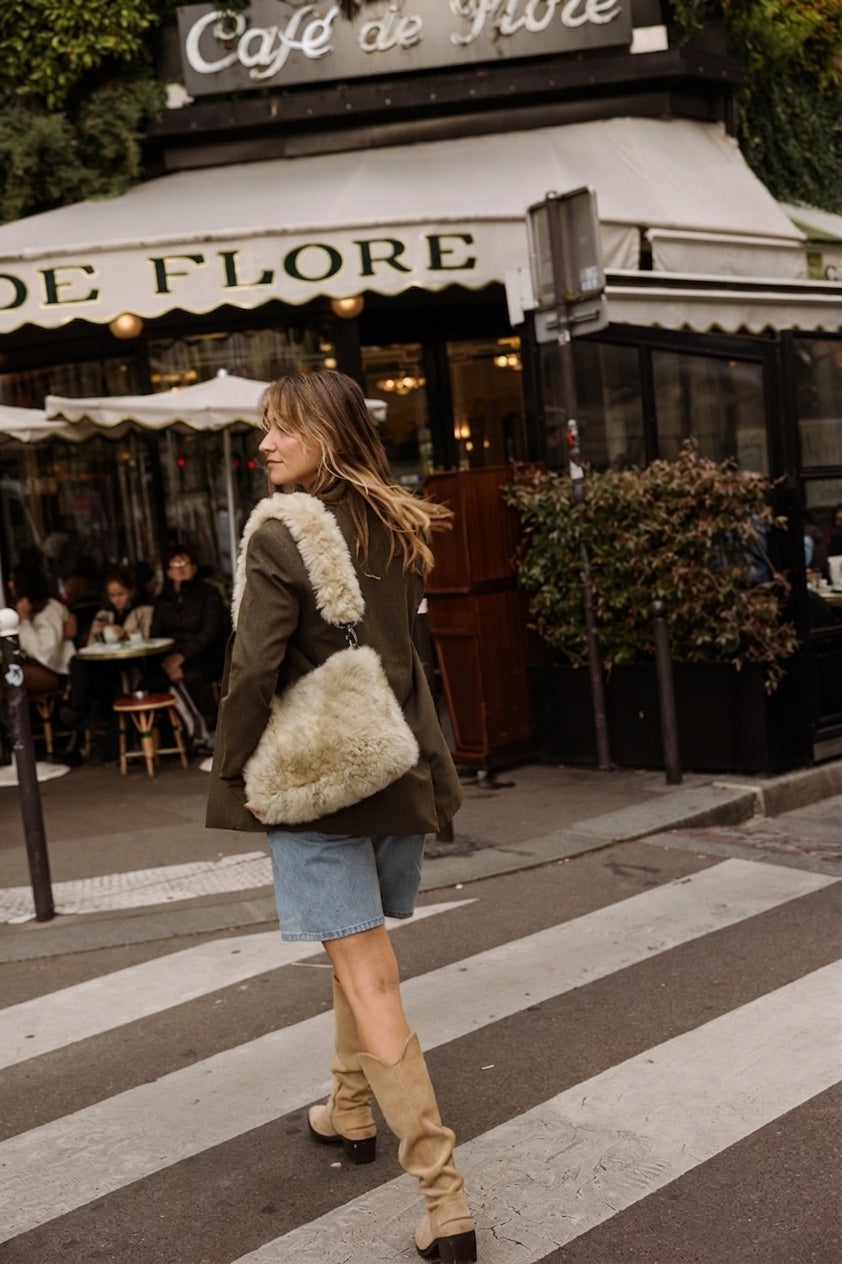 kywie pouch stone fluffy