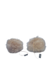 kywie sheepskin fluffy christmas ornaments – set of 2